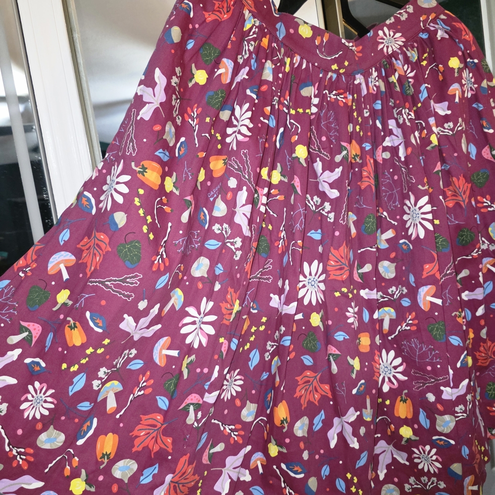 Pinup Couture A-Line Skirt - Purple Floral